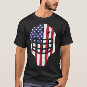 T-shirt 4 juillet Casque de hockey sur glace Amérique Drap