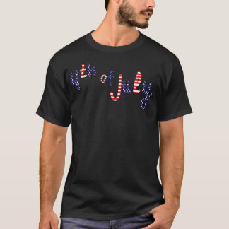T-shirt 4 juillet. Célébration. États-Unis