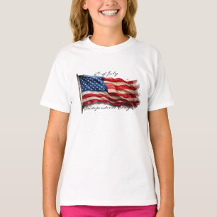 T-shirt 4 juillet - Célébrer avec le drapeau américain