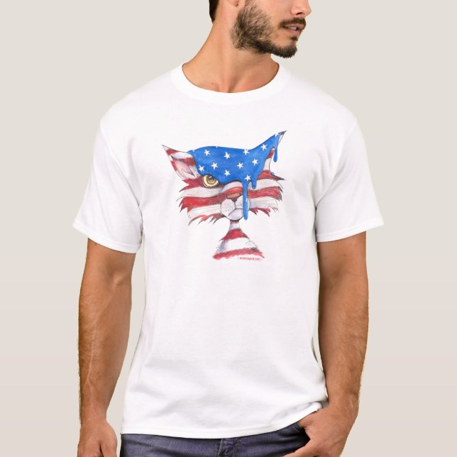 T-shirt 4 juillet chat (Devant)