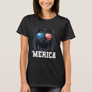 T-shirt 4 juillet Chat Chemise Femmes Drôle Chat Merica