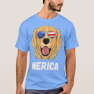 T-shirt 4 juillet Chien drapeau américain 4 juillet Labrad