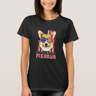 T-shirt 4 juillet Chien Drapeau Patriotique Corgi
