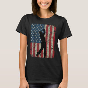 T-shirt 4 juillet de golf vintage American Flag
