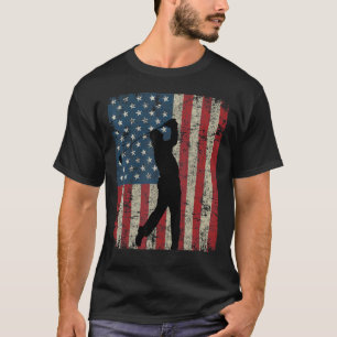 T-shirt 4 juillet de golf vintage American Flag