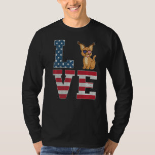T-shirt 4 juillet Décor Patriotic Love Bobcats American