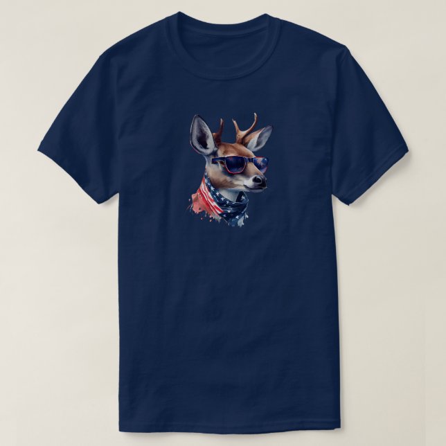 T-shirt 4 juillet Deer (Design devant)