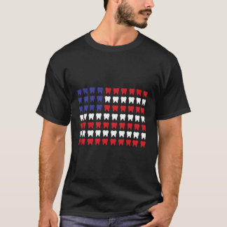 T-shirt 4 juillet Dental Hygieniss Patriotique Tooth Docto