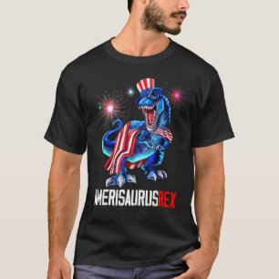 T-shirt 4 juillet Dinosaur Rex Amerisaurus Rex American