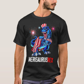 T-shirt 4 juillet Dinosaur Rex Amerisaurus Rex American
