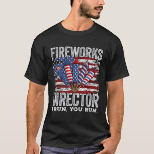 T-shirt 4 juillet Directeur Fireworks Je Vous Dirige Homme