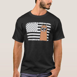 T-shirt 4 juillet Douce Paresseuse Drapeau Américain Usa P