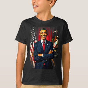 T-shirt 4 juillet drapeau américain 44e président Barack O