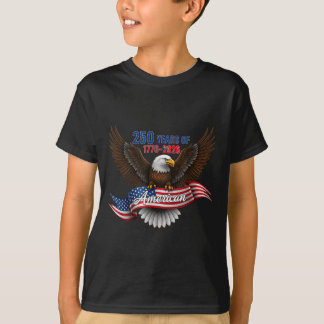 T-shirt 4 juillet drapeau américain aigle 250 ans 1776 202