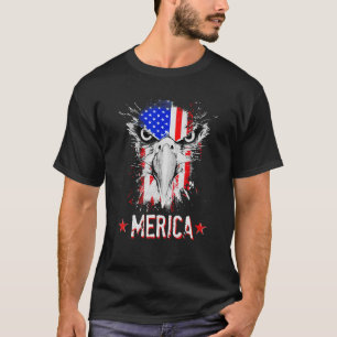 T-shirt 4 juillet drapeau américain aigle MErica terre du