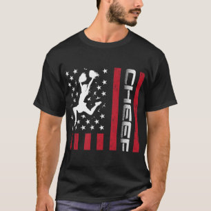 T-shirt 4 juillet Drapeau américain Cheer Papa Cadeau pour