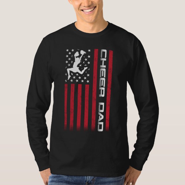 T-shirt 4 juillet Drapeau américain Cheer Papa Cadeau pour (Devant)
