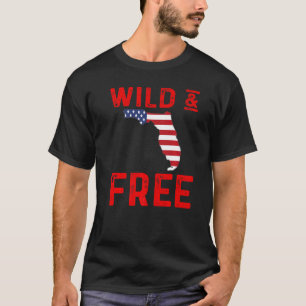 T-shirt 4 juillet drapeau américain de la Floride sauvage
