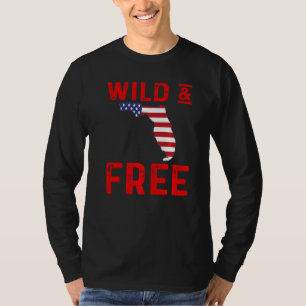 T-shirt 4 juillet drapeau américain de la Floride sauvage
