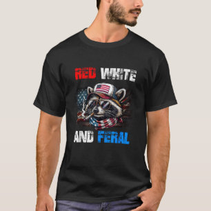 T-shirt 4 juillet Drapeau américain Patriotique Rouge Blan