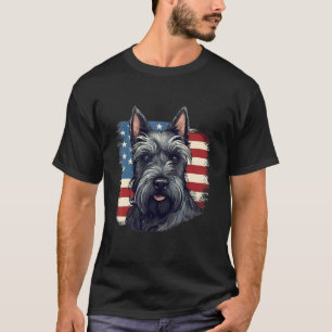 T-shirt 4 juillet Drapeau américain Scottish Terrier Dog 2