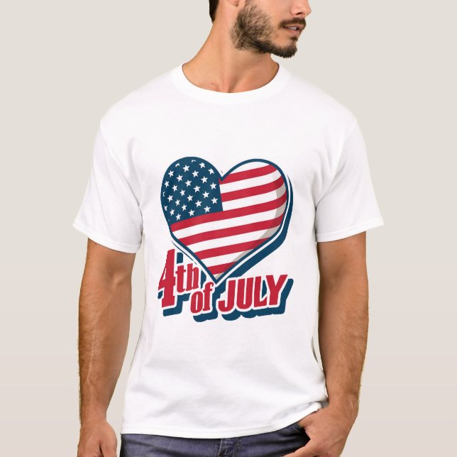 T-shirt 4 juillet Drapeau américain | USA (Devant)