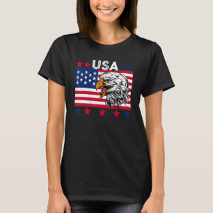T-shirt 4 juillet Drapeau Américain Usa Patriotic Eagle Pr