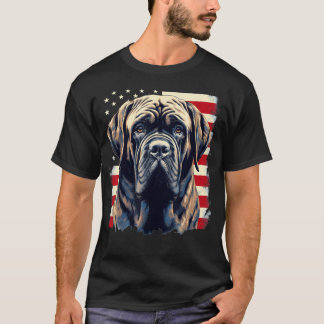 T-shirt 4 Juillet Drapeau US English Mastiff
