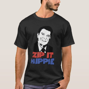 T-shirt 4 juillet drôle Chemise Amérique USA Zip It Hippie