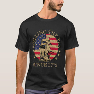 T-shirt 4 juillet Drôle De Déverser Le Thé Depuis 1773 Qua