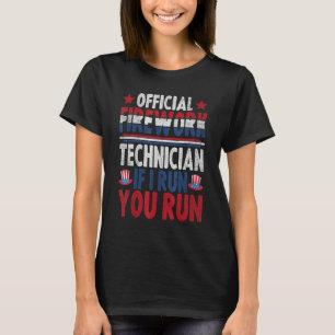 T-shirt 4 juillet du technicien de travail sur le feu
