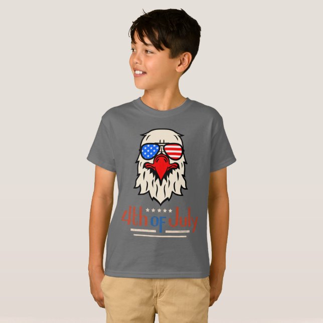 T-shirt 4 juillet Eagle Boys (Devant entier)