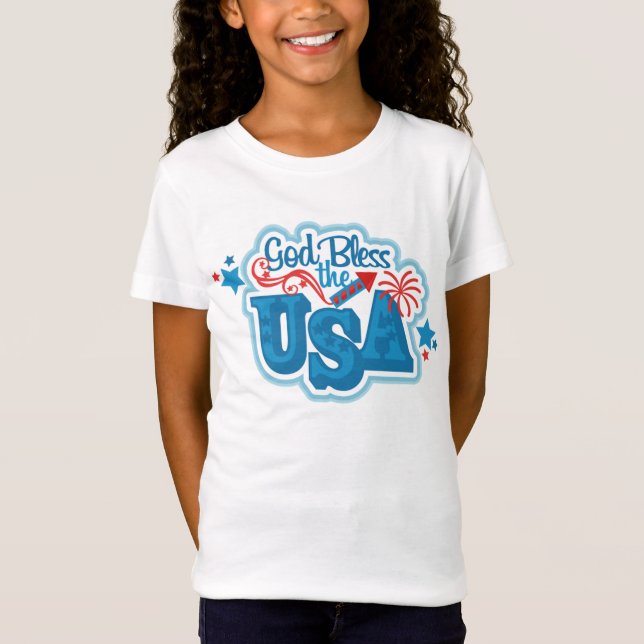 T-shirt 4 juillet Enfants Blanc (Devant)