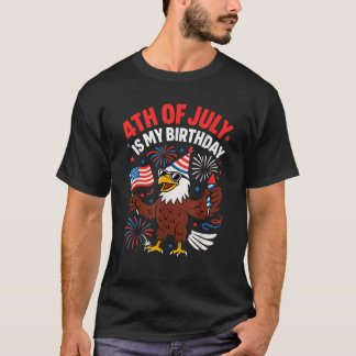T-shirt 4 juillet Est Mon Anniversaire Pour Les Garçons Po