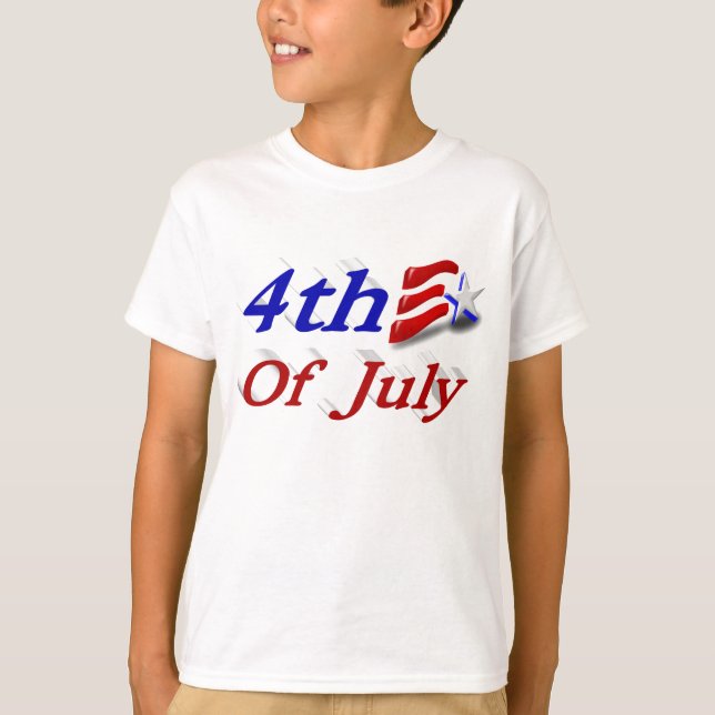 T-shirt 4 juillet étoiles et rayures (Devant)
