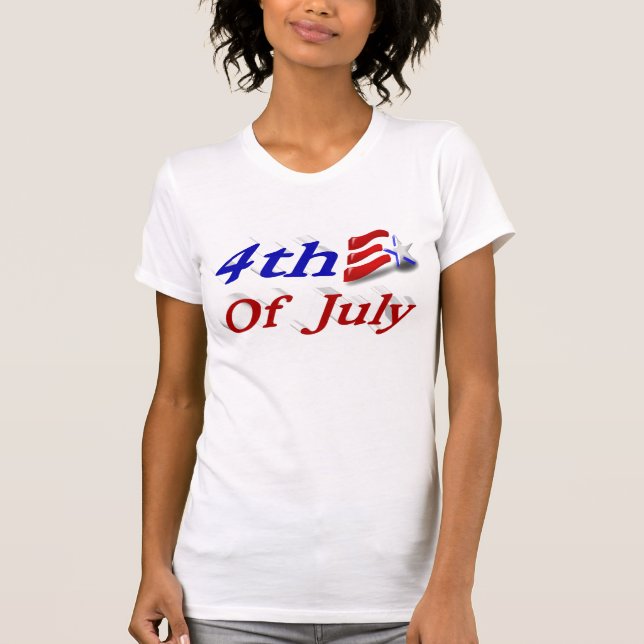 T-shirt 4 juillet étoiles et rayures (Devant)