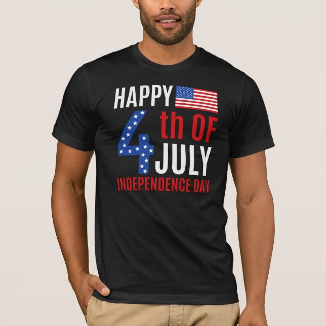 T-shirt 4 juillet Fête de l'Indépendance (Devant)