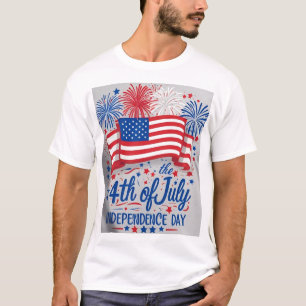 T-shirt 4 juillet fête de l'indépendance