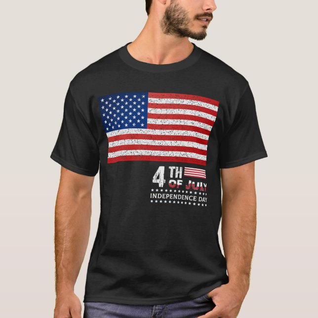 T-shirt 4 juillet Fête de l'Indépendance (Devant)
