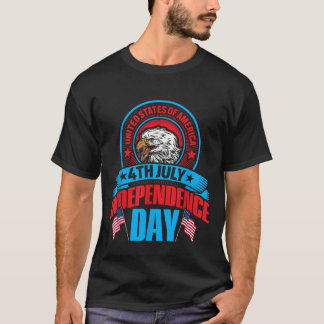 T-shirt 4 juillet fête de l'indépendance des États-Unis ai