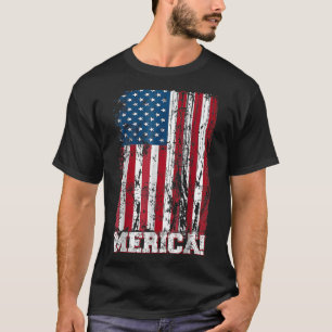 T-shirt 4 juillet Fête de l'Indépendance Patriote du drape