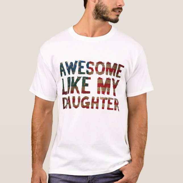 T-shirt 4 juillet Fête des pères Papa Cadeau - Awesome Com (Devant)