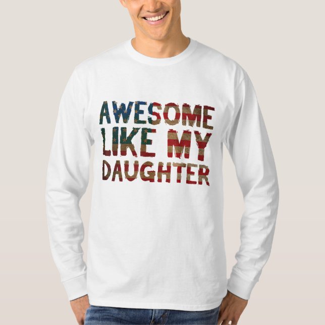 T-shirt 4 juillet Fête des pères Papa Cadeau - Awesome Com (Devant)
