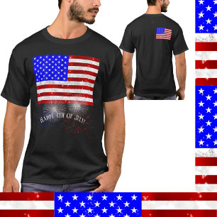 T-shirt 4 juillet Fête - Drapeau américain