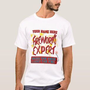 T-shirt 4 juillet feux d'artifice drôles de l'indépendan