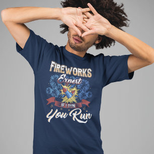 T-shirt 4 juillet Fireworks Expert Si J'Exécute Un Gag De