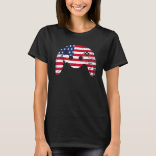 T-shirt 4 juillet Gamer Citation Vidéo Cool