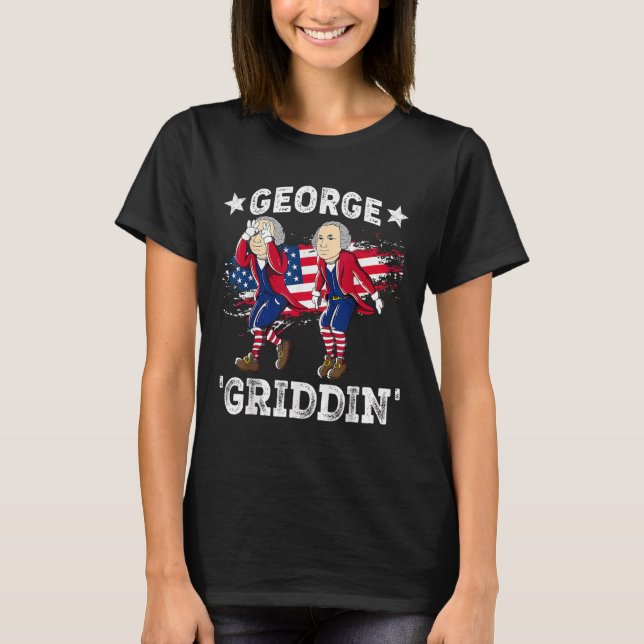 T-shirt 4 juillet George Washington Griddy George Griddi (Devant)