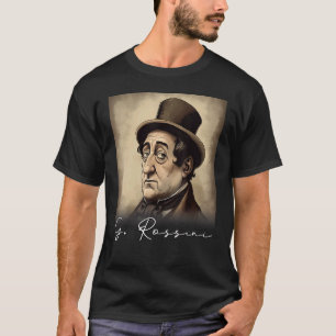 T-shirt 4 juillet Gioachino Rossini Drapeau américain Musi