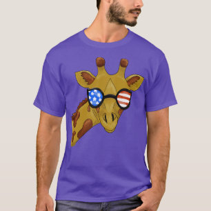 T-shirt 4 juillet girafe